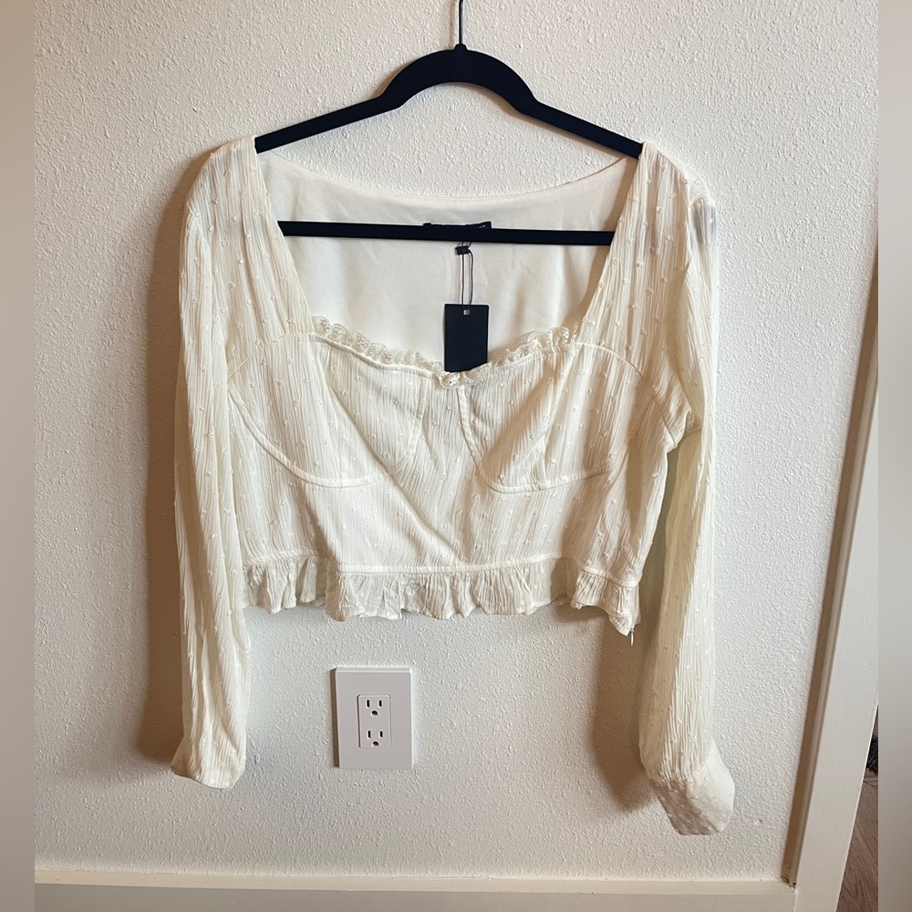 Nasty Gal Cups and Downs square neck crop top